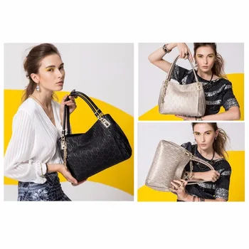 LUYO marka złoto kobiety krowa skóra naturalna torba moda luksusowe torby wysokiej jakości torby projektant torebki damskie Tote