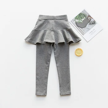 LZH odzież Dziecięca legginsy dla dziewczynek 2020 jesień nowe koronkowe spodnie słodki codzienny styl college spodnie dla dziewczynek kolorem spodnie 3-8 lat