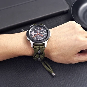 Ma sznurek pleciony pasek do zegarka Samsung Gear S3 Classic/Frontier Active 2 44 mm 40 mm bransoletka dla Huawei Watch 2 Sportowy pasek