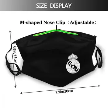 Madryt La Liga logo maska dla mężczyzn wielokrotnego użytku anty mgła przeciwpyłowa ochrona dróg oddechowych Maska z filtrem