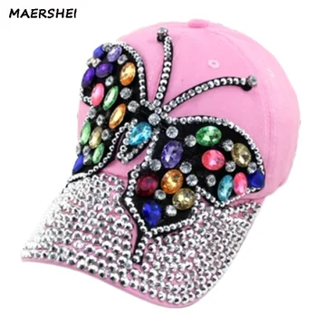 MAERSHEI czapka z daszkiem damska Snapback damska ciepła wiercenie moda casual czapka czarny różowy kowbojski kapelusz dziewczyna Kości hip-hop kapelusz