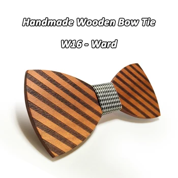 Mahoosive Paski Drewniany Krawat Muszka Dla Mężczyzn Klasyczne Drewniane Krawaty Muszki Szyjny Głowy Motyl Drewniany Krawat Motyl Krawaty Akcesoria Łuk