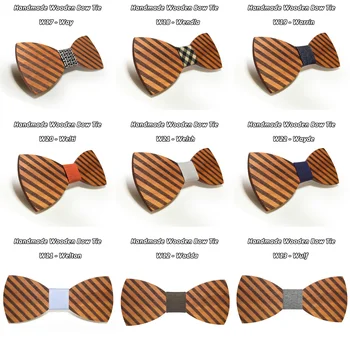Mahoosive Paski Drewniany Krawat Muszka Dla Mężczyzn Klasyczne Drewniane Krawaty Muszki Szyjny Głowy Motyl Drewniany Krawat Motyl Krawaty Akcesoria Łuk