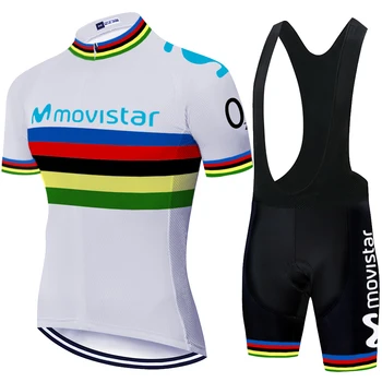 Maillot movistar team custom cycling jersey 2019 Sports pak custom racefiets team conjunto malliot ciclismo jersey