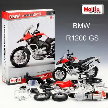 Maisto 1/12 1:12 skala BMW R1200 GS odlewania pod ciśnieniem wyścig z tworzywa sztucznego motocykl kompletny wyświetlacz kolekcjonerskie modele dzieci chłopcy zabawki dla dzieci