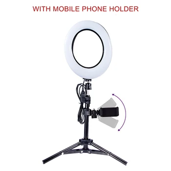 MAMEN Photographic Dimmable LED Selfie Ring Light lampa Youtube Video Studio Live Streaming Photo Beauty Ring Light ze statywem