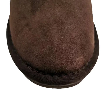Markowe buty z naturalnej owczej skóry buty dla mężczyzn i kobiet klasyczne zimowe kożuch rakiety śnieżne na płaskiej podeszwie antypoślizgowe owca buty
