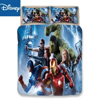 Marvel the avengers zestaw pościeli dla dzieci łóżka wystrój king size kołdrę queen bedspead 3/4 szt. dla dzieci tekstylia domowe promocja