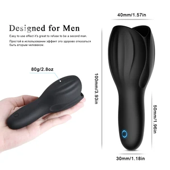 Masturbator męski penis wibrator dla mężczyzn penis trener masażer głowy wibracyjny stymulować opóźnienie wytrysku Sex Zabawki dla mężczyzn gej