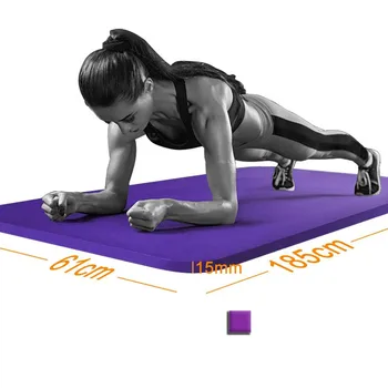 Mata do jogi Exercise Pad Home Non Slip Carpet Mat For Beginner Fitness Gym Handle 15mm Mats Health Lose Weight Dropshipping#2