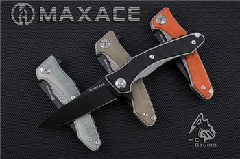 Maxace Midnight Cat Studio Zealot nóż składany czarny 440C ostrze EDC scyzoryk