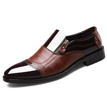 Mazefeng klasyczne biznesowe męskie buty moda eleganckie wieczorowe, buty ślubne mężczyźni poślizgu na biuro oxford buty dla mężczyzn czarny