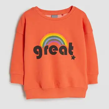 Mały maven1-7Years jesień bawełna Tęcza druku dziecka dziecko dziewczynka bluza odzież Dziecięca dla dziewczynki sweter, polar