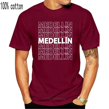 Medellin T-Shirt for People Who Love Colombia T Shirt Black Top Fashion 3D Print Letters Men Cotton Printed T Shirts