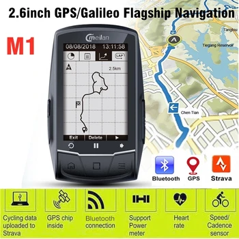 Meilan Wireless GPS Navigation Bike Computer With Chest Heart Rate Monitor Speed /Cadence Sensor, Bluetooth 4.0 rowerowy licznik kilometrów