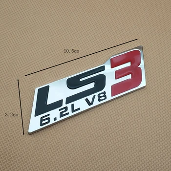 Metal chrom LS3 6.2 L V8 LS3 6.8 L V8 LSX 7.4 L V8 LS1 5.7 L V8 LS6 5.7 L V8 LT1 5.7 L V8 logo ikonę silnik logo samochodu naklejka naklejka