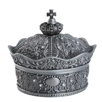 Metalowa Szkatułka Na Biżuterię Mała Biżuteria Vintage Pudełko Do Przechowywania Biżuterii Dla Pierścieni Kolczyki Naszyjnik Skarb Organizator Dekoracji Domu