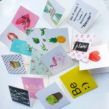 Mieszane 32шт kartki komunikat papier photo props dla party DIY biżuteria pudełko karton AQ125
