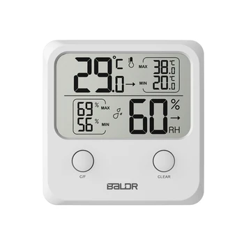 Mini Biały ścienny LCD cyfrowy termometr higrometr Magnes elektroniczny kryty temperatura wilgotność trend monitor stand