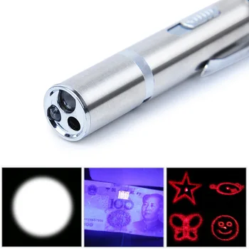 Mini Czerwony wskaźnik laserowy wskaźnik przenoszenia USB Akumulator 3 tryby w 1 kot gra wskaźnik laserowy z mini mysz prezent