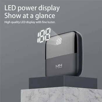 Mini Power Bank 10000mAh dla iPhone 12 Pro Max LED Power Display przenośny telefon ładowarka zewnętrzna do Xiaomi Samsung
