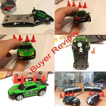 Mini RC Racer Cola Can Car Indoor Radio Remote Control Vehicle 27/40 Mhz Micro Class Play Game Toy Small Porket Gift to Young Boy
