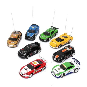 Mini RC Racer Cola Can Car Indoor Radio Remote Control Vehicle 27/40 Mhz Micro Class Play Game Toy Small Porket Gift to Young Boy