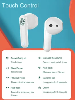 Mini Tws Oryginalny Bezprzewodowy Zestaw Słuchawkowy Słuchawki Bluetooh 5.0 Linii Papilarnych Touch Zestaw Słuchawkowy Stereo Sportowe Słuchawki Dla Дропшиппинга