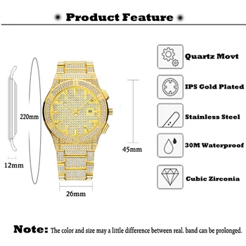 Missfox Role Watch Men Luxury Brand Gold męskie zegarki zegarek z włókna węglowego kalendarz Iced Out klasyczny zegarek kwarcowy zegarek zegarki męskie