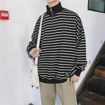 MITEKSAN mężczyźni Harajuku korea moda bluzy 2021 Wiosna sweter człowiek ulica japoński odzież bluzy temat czarne bluzy z kapturem