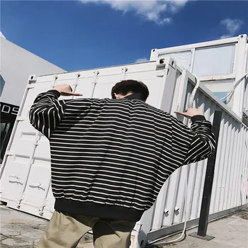 MITEKSAN mężczyźni Harajuku korea moda bluzy 2021 Wiosna sweter człowiek ulica japoński odzież bluzy temat czarne bluzy z kapturem