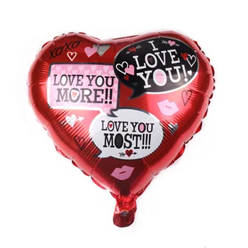 Mix 50szt Wedding Valentine ' S Day Party 18inch I love you Foil Balloons Decorations Baby Love Bridal Heart Helium Balloon Gifts