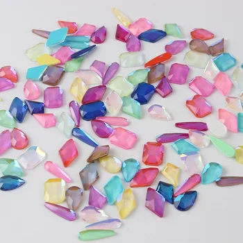 Mix kolor Mocha Color Rhinestones Mix shape 100Pcs Flat back Crystal Stones for DIY Nails art Decoration