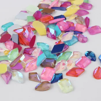 Mix kolor Mocha Color Rhinestones Mix shape 100Pcs Flat back Crystal Stones for DIY Nails art Decoration