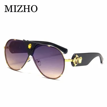 MIZHO marka oryginalne okulary mężczyźni pilot oversize cieniowane soczewki wysokiej jakości UV400 prawdziwy kolor punkty kobiety luksus