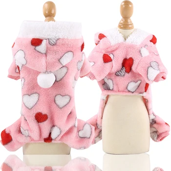 Miękkie ciepłe ubrania dla psów dla psów, kombinezony Флисовое płaszcz dla psów kurtka piżamy dla zwierząt domowych odzież dla psów ubrania dla zwierząt domowych
