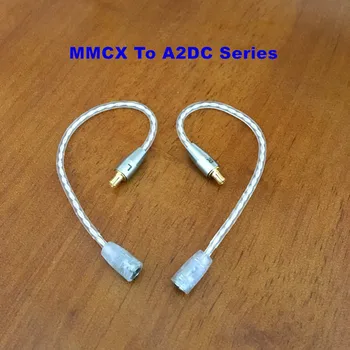 MMCX Female To 2Pin 0.78 mm IM04 IE80 A2DC QDC MMCX męski zestaw słuchawkowy zestaw słuchawkowy kabel adapter kabel słuchawki akcesoria do Shure IE80