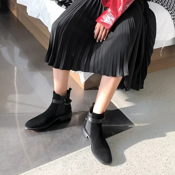 Moda all-match must-have Martin boots płaskie codzienne wygodne proste jesienne damskie buty 2020 zapatos de mujer