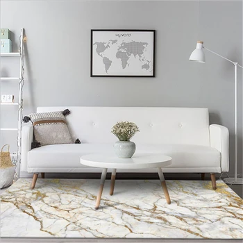 Moda Europejski i amerykański złoty marmur wzorzyste dywan dywan dywany do salonu antypoślizgowe i przeciw zmarszczkom dywany dywan sypialnia
