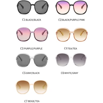 Moda gradient punkty wielki styl ramki okulary 2020 nowy marka unisex okrągłe kolorowe okulary dla mężczyzn/kobiet UV400