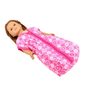 Moda handmade 2 przedmiotu/zestaw lalek akcesoria 43 cm = śpiwór+ Plecak na 18-calowych lalek zabawki nasze pokolenie lalek prezent DIY