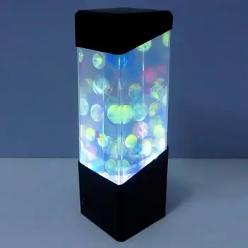 Moda Meduza wodny balon Akwarium czołg led lampa zrelaksować się stolik zmiana koloru nastrój światło do dekoracji domu kontrolna