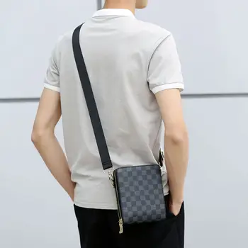 Moda męska jednoosobowy torba Vintage sztuczna skóra retro mała męska torba na ramię torba na co dzień, męska torba na ramię