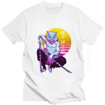 Moda Męska Kimetsu No Yaiba Demon Slayer Koszulki Gumtree Osób Bawełna T-Shirt Demon Slayer Inosuke Vaporwave Anime T-Shirt Odzież