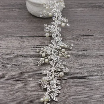 Moda perły ślub opaska rhinestone ślubne ręcznie robione akcesoria do włosów biżuteria ślubna, biżuteria ślubna, nakrycie głowy