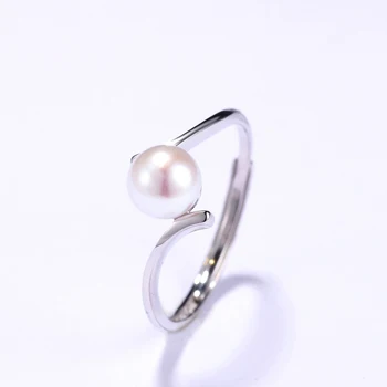 Moda proste czarne perły pierścień kobiet prezent partii,prawdziwy biały naturalne słodkowodne perły pierścionek