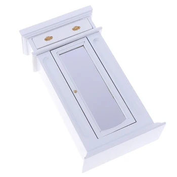 Model mebli szafy szafy skali 1/12 drewniana z lustrem wysokiej jakości