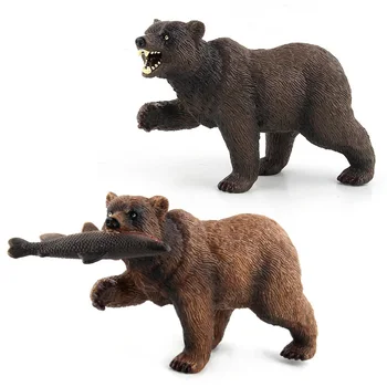 Modelowanie Niedźwiedź Brunatny Rysunek Kolekcjonerskie Zabawki Stałe Dzikie Zwierzęta Figurki Dla Dzieci Poznawcze Zabawki Zwierząt