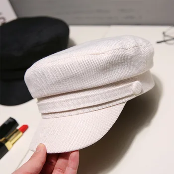 Modne damskie czapki letni kapelusz ośmioboczna płaskie czapka wiosna i jesień bawełnianej bielizny Damska czapka kapelusz osobowość kobieta