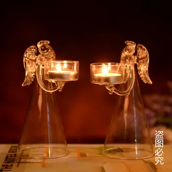 Modne rzemiosła przezroczysty szklany mus zestaw romantyczny ślub